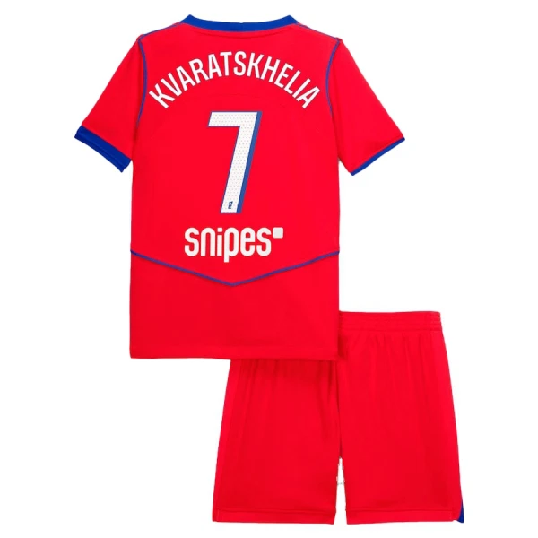 Paris Saint-Germain Kvaratskhelia 7 3. trøje Barn 25/26