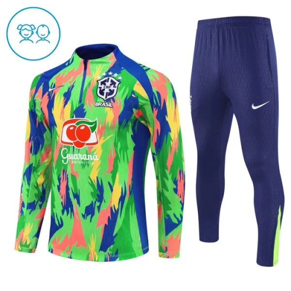 Brasilien Trænings sweatshirt sæt Barn 25/26 Grøn