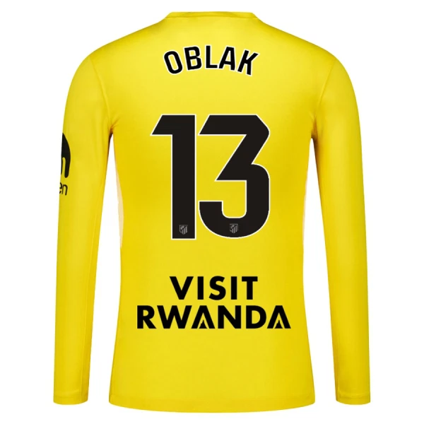 Atlético Madrid Jan Oblak 13 Målmand Trøje 25/26 Langærmet Gul