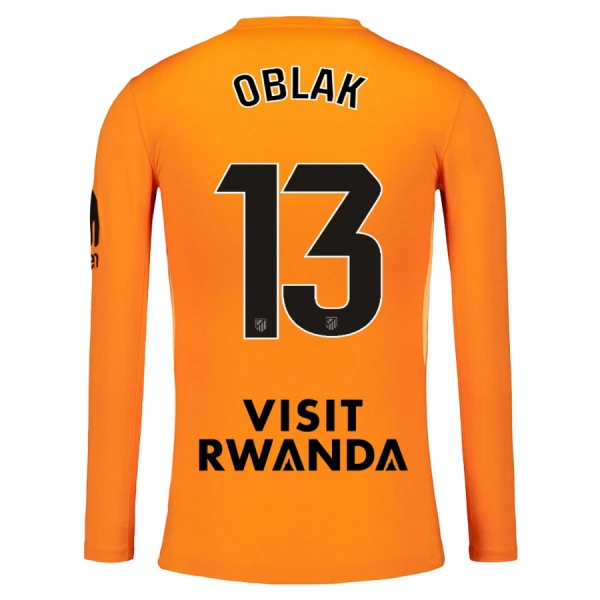 Atlético Madrid Jan Oblak 13 Målmand Trøje 25/26 Langærmet Orange
