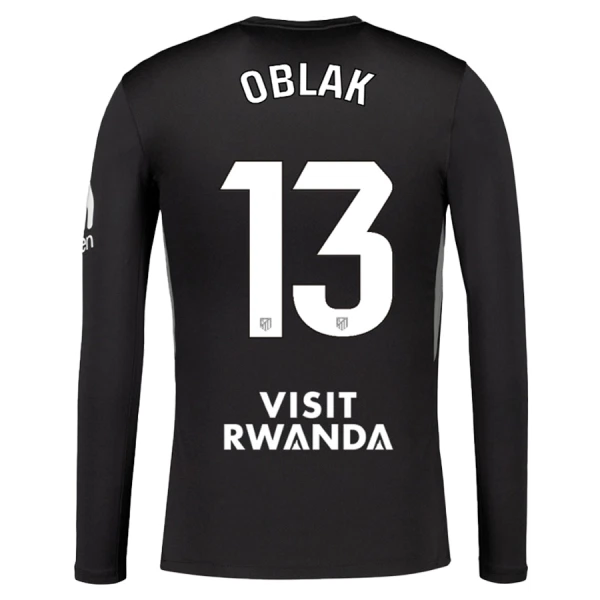 Atlético Madrid Jan Oblak 13 Målmand Trøje 25/26 Langærmet Sort