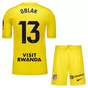 Atlético Madrid Jan Oblak 13 Målmand Trøje Barn 25/26 Gul