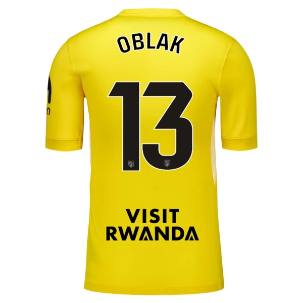 Atlético Madrid Jan Oblak 13 Målmand Trøje Barn 25/26 Gul