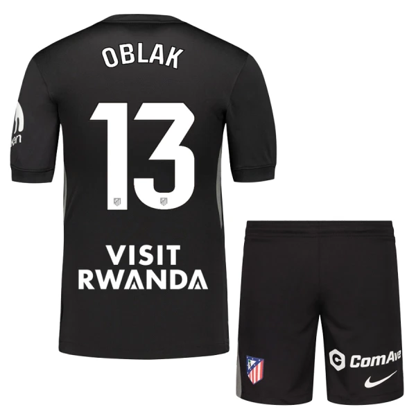 Atlético Madrid Jan Oblak 13 Målmand Trøje Barn 25/26 Sort