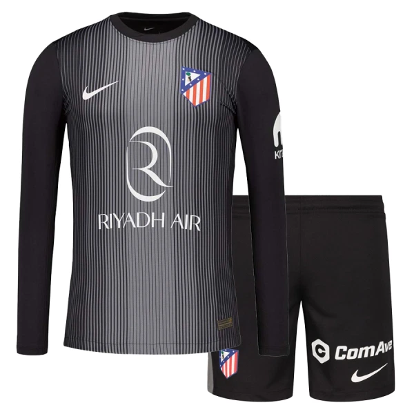 Atlético Madrid Målmand Trøje Barn 25/26 Langærmet Sort