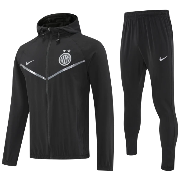 Inter Milan Træningsjakke hoodies 25/26 Sort Inter Milan Træningsjakke hoodies 25/26 Sort