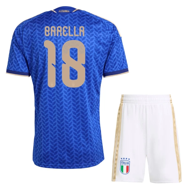 Italien Barella 18 Hjemmebanetrøje Barn VM 2026