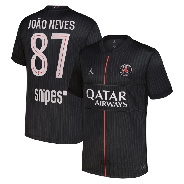 Paris Saint-Germain Joao Neves 87 Fjerdetrøje Jordan 25/26
