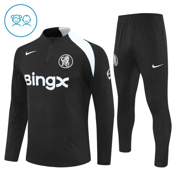Chelsea Trænings sweatshirt sæt Barn 25/26 Sort Chelsea Trænings sweatshirt sæt Barn 25/26 Sort