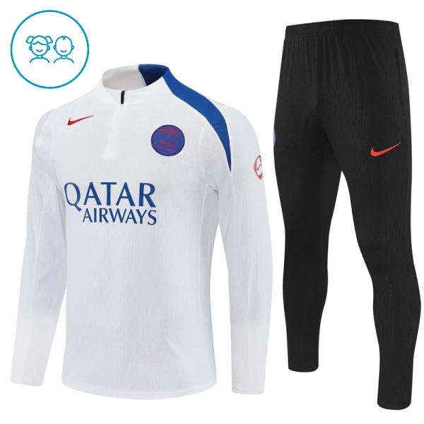 Paris Saint-Germain Trænings sweatshirt sæt Barn 25/26 Hvid