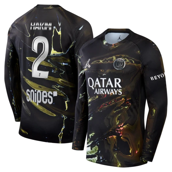 Paris Saint-Germain Achraf Hakimi 2 Night Trøje 25/26 Langærmet