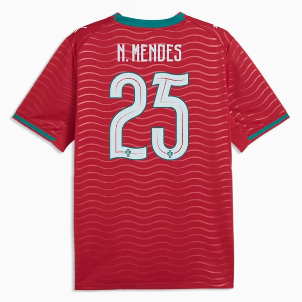 Portugal Nuno Mendes 25 Hjemmebanetrøje VM 2026