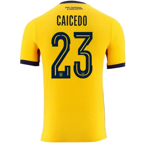 Ecuador Caicedo 23 Hjemmebanetrøje VM 2026