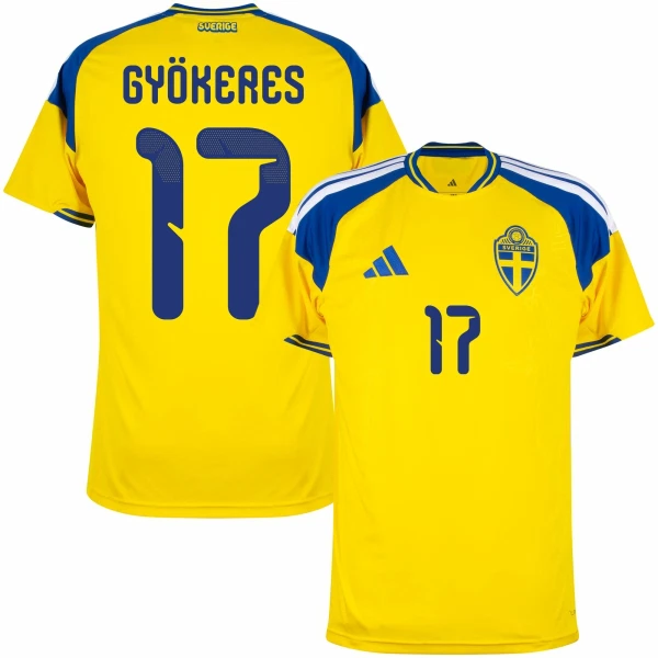 Sverige Gyokeres 17 Hjemmebanetrøje VM 2026 Sverige Gyokeres 17 Hjemmebanetrøje VM 2026