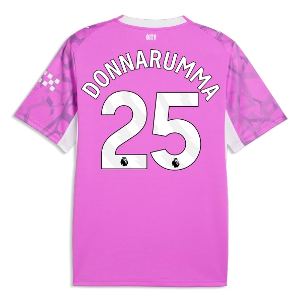 Manchester City Gianluigi Donnarumma 25 Målmand Udebanetrøje 26/27 Lyserød Manchester City Gianluigi Donnarumma 25 Målmand Udebanetrøje 26/27 Lyserød