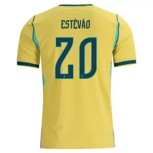 Brasilien Estevao 20 Hjemmebanetrøje VM 2026