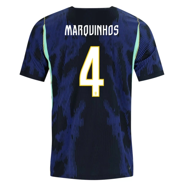Brasilien Marquinhos 4 Udebanetrøje VM 2026 Brasilien Marquinhos 4 Udebanetrøje VM 2026