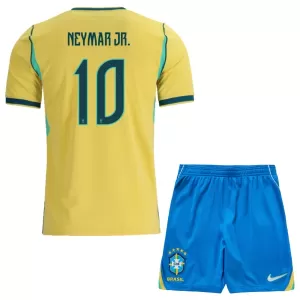 Brasilien Neymar JR 10 Hjemmebanetrøje Barn VM 2026