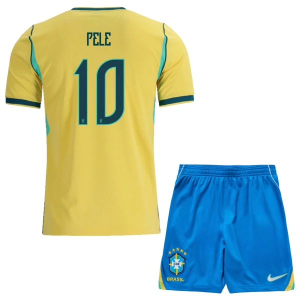 Brasilien Pele 10 Hjemmebanetrøje Barn VM 2026