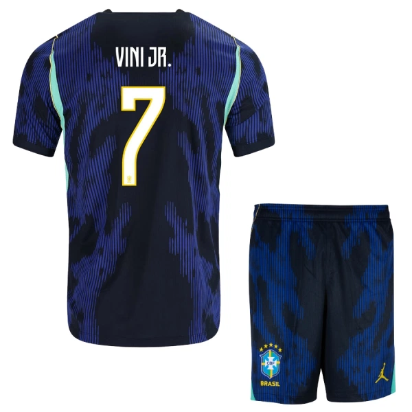 Brasilien Vinicius Junior 7 Udebanetrøje Barn VM 2026