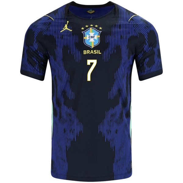 Brasilien Vinicius Junior 7 Udebanetrøje Barn VM 2026