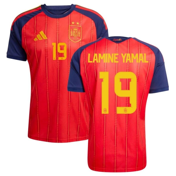 Spanien 2 Stars Lamine Yamal 19 Hjemmebanetrøje VM 2026