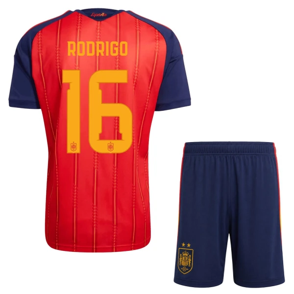 Spanien 2 Stars Rodrigo Hernández 16 Hjemmebanetrøje Barn VM 2026