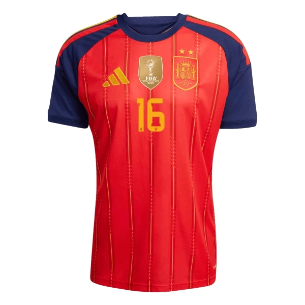 Spanien 2 Stars Rodrigo Hernández 16 Hjemmebanetrøje Barn VM 2026