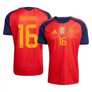 Spanien 2 Stars Rodrigo Hernández 16 Hjemmebanetrøje VM 2026