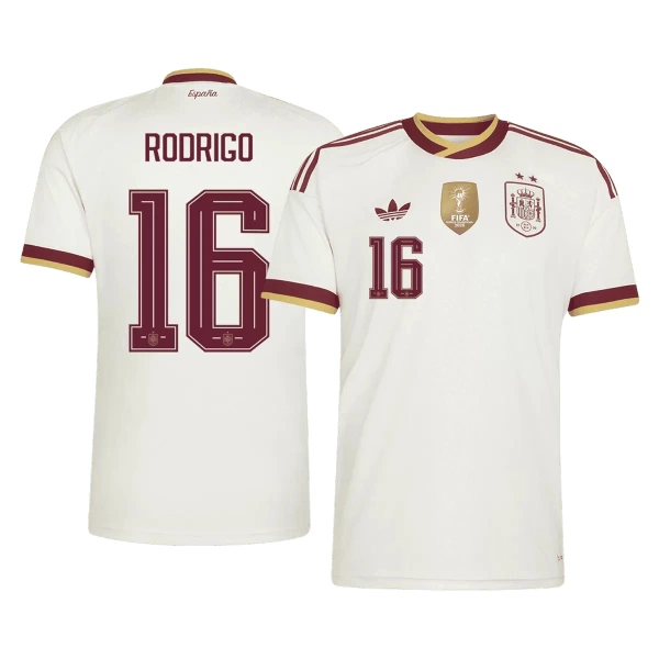 Spanien 2 Stars Rodrigo Hernández 16 Udebanetrøje VM 2026