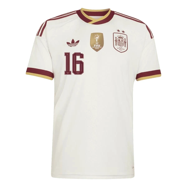 Spanien 2 Stars Rodrigo Hernández 16 Udebanetrøje VM 2026