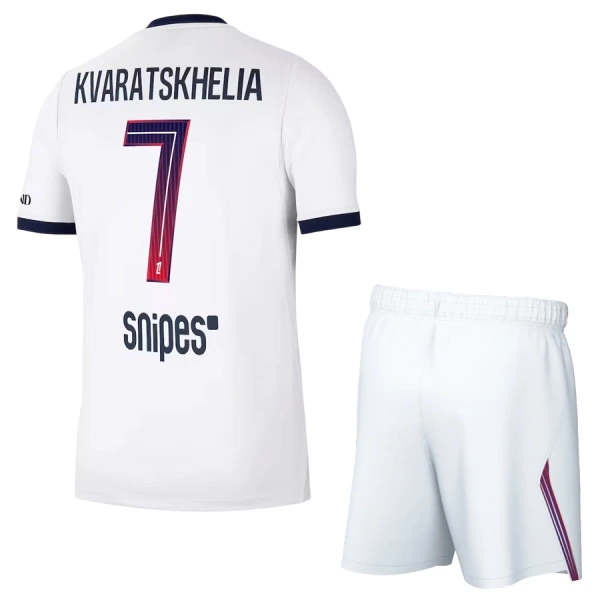 Paris Saint-Germain Kvaratskhelia 7 Udebanetrøje Barn 26/27 Paris Saint-Germain Kvaratskhelia 7 Udebanetrøje Barn 26/27