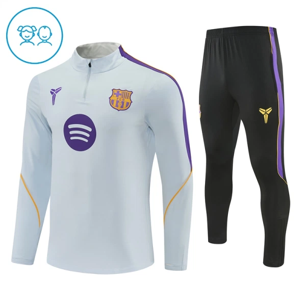 Barcelona Trænings sweatshirt sæt Barn 26/27 Hvid