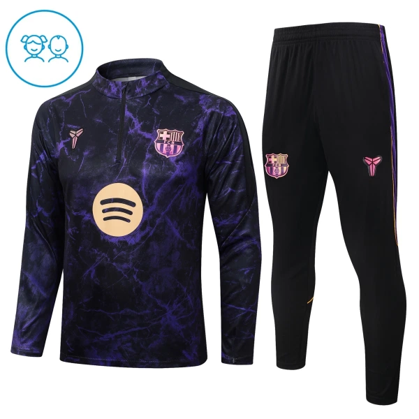 Barcelona Trænings sweatshirt sæt Barn 26/27 Sort Barcelona Trænings sweatshirt sæt Barn 26/27 Sort