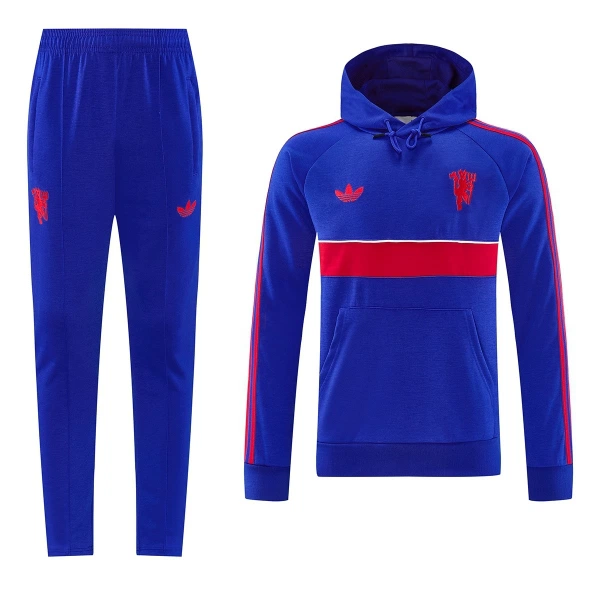 Manchester United Hættetrøje træningssweatshirt-sæt 26/27 Blå Manchester United Hættetrøje træningssweatshirt-sæt 26/27 Blå