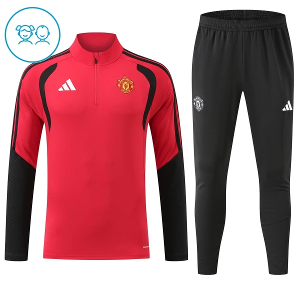 Manchester United Trænings sweatshirt sæt Barn 26/27 Rød Manchester United Trænings sweatshirt sæt Barn 26/27 Rød