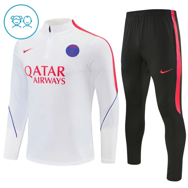 Paris Saint-Germain Trænings sweatshirt sæt Barn 26/27 Hvid