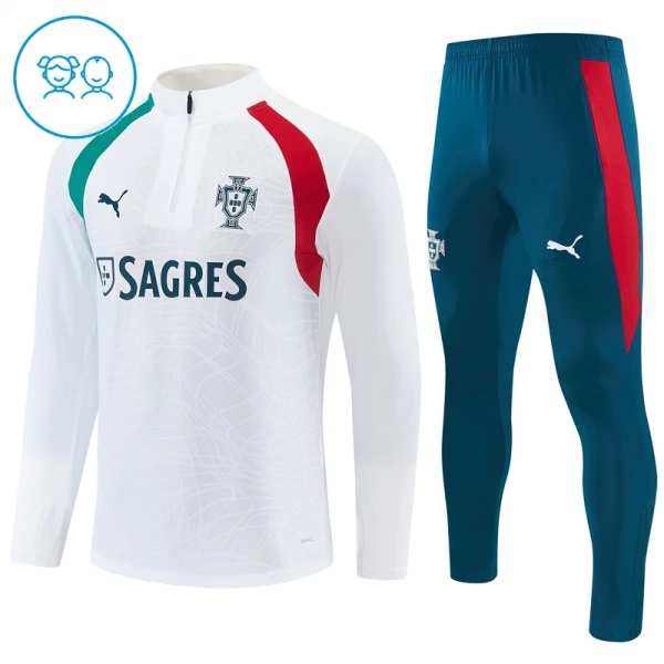 Portugal Trænings sweatshirt sæt Barn 26/27 Hvid Portugal Trænings sweatshirt sæt Barn 26/27 Hvid