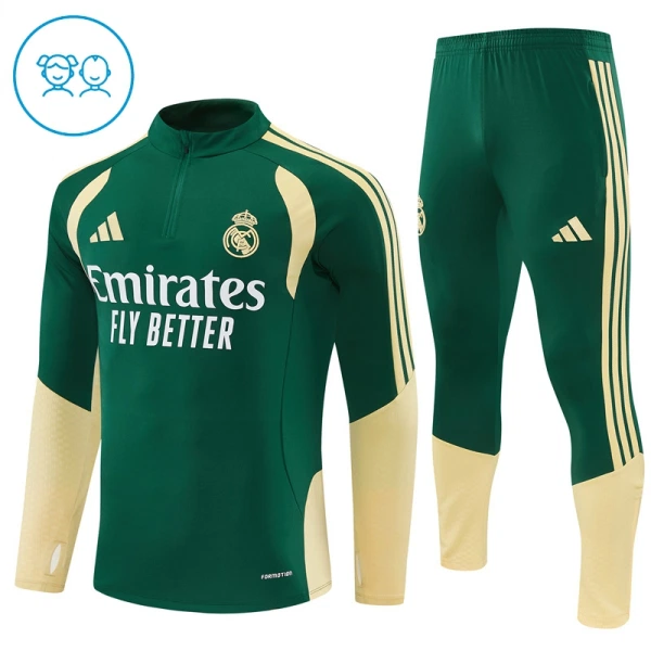 Real Madrid Trænings sweatshirt sæt Barn 26/27 Grøn