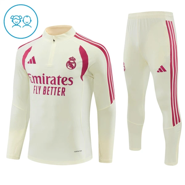 Real Madrid Trænings sweatshirt sæt Barn 26/27 Hvid