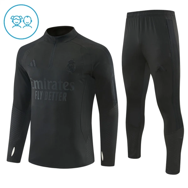 Real Madrid Trænings sweatshirt sæt Barn 26/27 Sort Real Madrid Trænings sweatshirt sæt Barn 26/27 Sort
