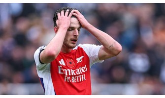 Declan Rice kom til Arsenal, men forbedrede ikke sin styrke