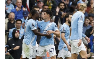 Phil Foden scorede endelig et mål i den nye sæson